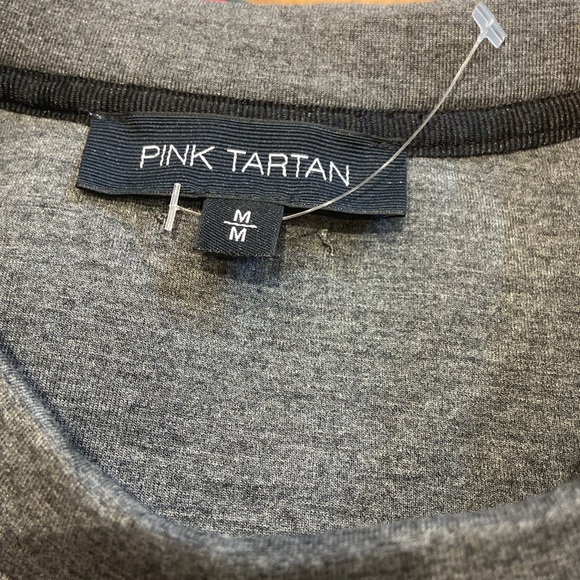 PINK TARTAN | size M | warm pullover with furry oversized front pockets | Grey - Picture 6 of 10